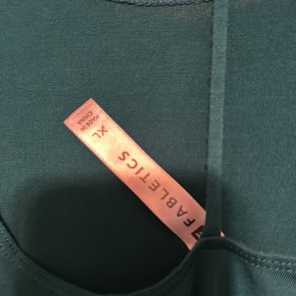 Fabletics Teal Green Jersey Open Back Shirt Dress - Picture 3 of 3